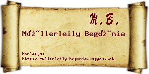 Müllerleily Begónia névjegykártya